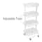 White Lexington 4-Tier Rolling Cart by Simply Tidy&#x2122;